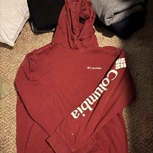 Columbia Men's Burgundy Hoodie Sweater